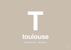 plakat: byplakat toulouse med koordinater - creamy mushroom-Byer-A1two3