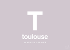 plakat: byplakat toulouse med koordinater - dusty lilac-Byer-A1two3
