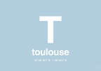 plakat: byplakat toulouse med koordinater - heavenly blue-Byer-A1two3