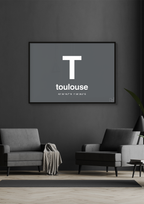 plakat: byplakat toulouse med koordinater - bubble shell-Byer-A1two3