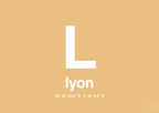 plakat: byplakat lyon med koordinater - charismatic-Byer-A1two3