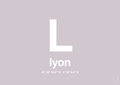 plakat: byplakat lyon med koordinater - dusty lilac-Byer-A1two3