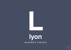 Byplakat lyon med koordinater - petrol-Byer-A1two3