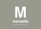 plakat: byplakat marseille med koordinater - battleship gray-Byer-A1two3