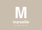 plakat: byplakat marseille med koordinater - creamy mushroom-Byer-A1two3