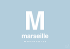 plakat: byplakat marseille med koordinater - heavenly blue-Byer-A1two3