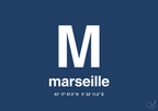plakat: byplakat marseille med koordinater - lapis blue-Byer-A1two3