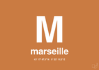 plakat: byplakat marseille med koordinater - rumba orange-Byer-A1two3