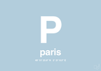 plakat: byplakat paris med koordinater - heavenly blue-Byer-A1two3