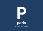 plakat: byplakat paris med koordinater - lapis blue-Byer-A1two3