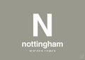plakat: byplakat nottingham med koordinater - battleship gray-Byer-A1two3