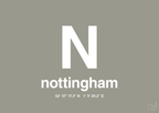 plakat: byplakat nottingham med koordinater - battleship gray-Byer-A1two3