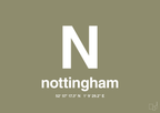 plakat: byplakat nottingham med koordinater - misty forrest-Byer-A1two3