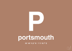 plakat: byplakat portsmouth med koordinater - cider spice-Byer-A1two3