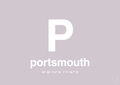 plakat: byplakat portsmouth med koordinater - dusty lilac-Byer-A1two3