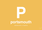 plakat: byplakat portsmouth med koordinater - honeycomb-Byer-A1two3