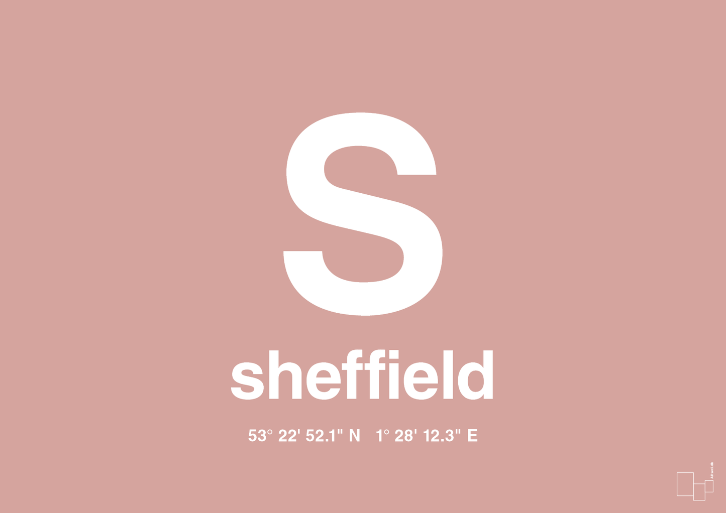 plakat: byplakat sheffield med koordinater - bubble shell-Byer-A1two3