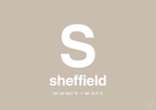 plakat: byplakat sheffield med koordinater - creamy mushroom-Byer-A1two3