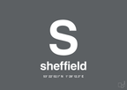 plakat: byplakat sheffield med koordinater - graphic charcoal-Byer-A1two3
