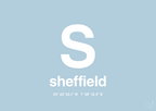plakat: byplakat sheffield med koordinater - heavenly blue-Byer-A1two3