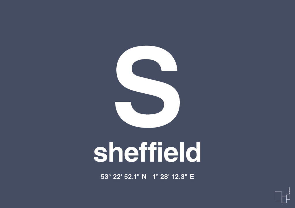 Byplakat sheffield med koordinater - petrol-Byer-A1two3