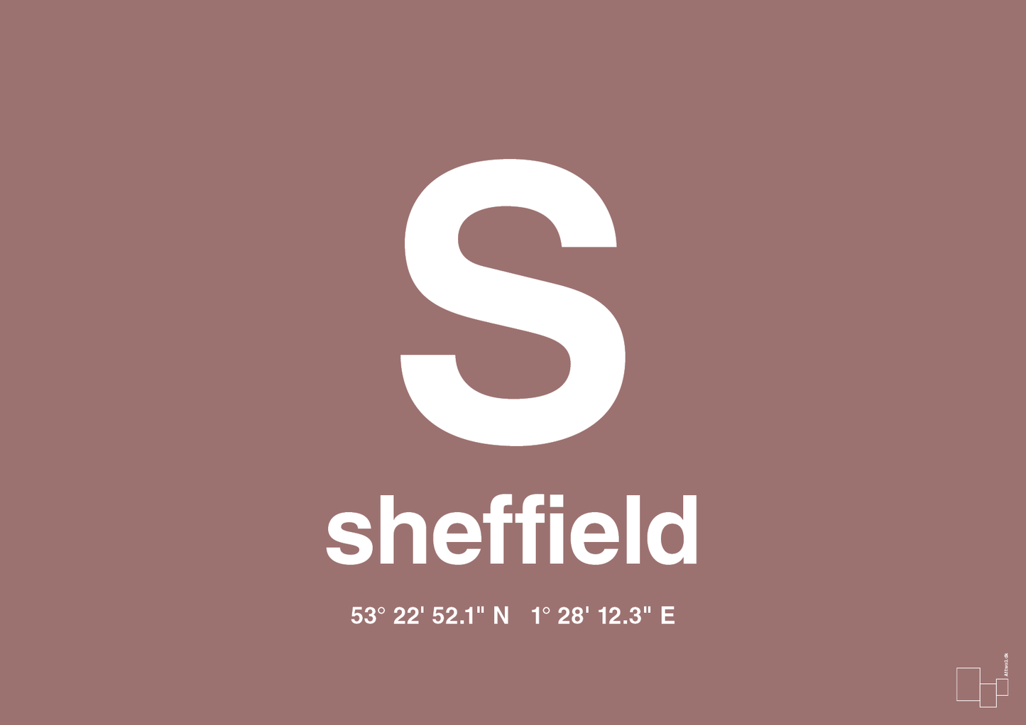 plakat: byplakat sheffield med koordinater - plum-Byer-A1two3