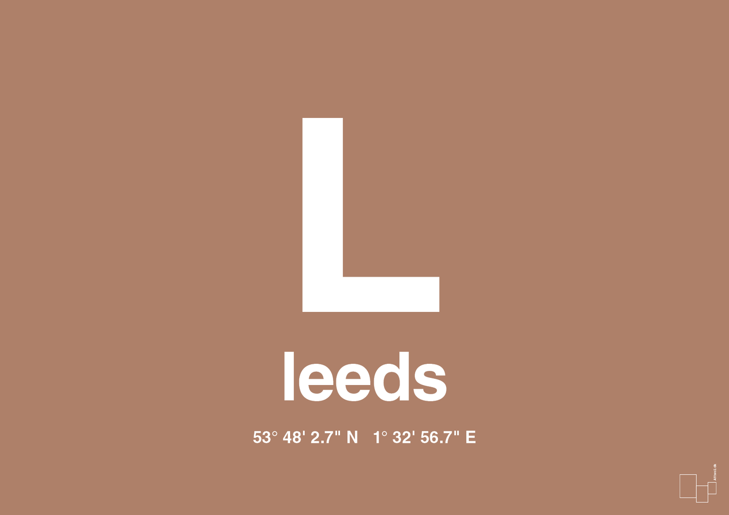 plakat: byplakat leeds med koordinater - cider spice-Byer-A1two3