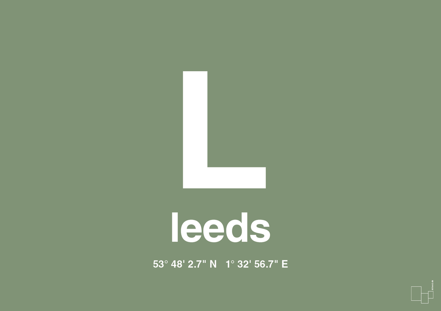 plakat: byplakat leeds med koordinater - jade-Byer-A1two3
