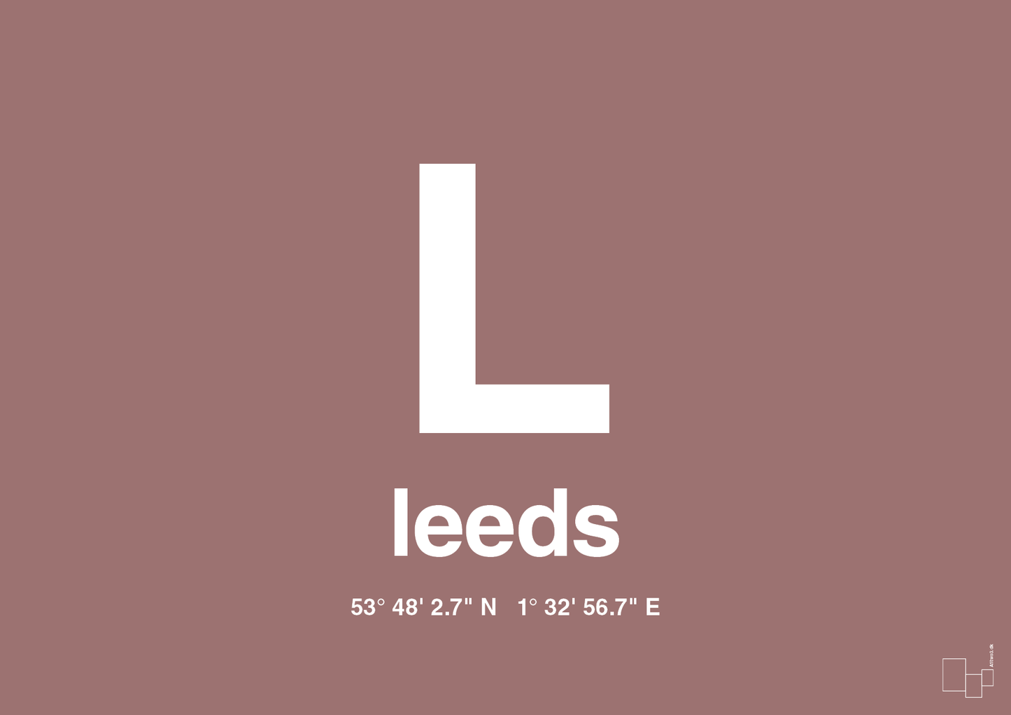plakat: byplakat leeds med koordinater - plum-Byer-A1two3