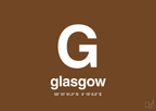 plakat: byplakat glasgow med koordinater - dark brown-Byer-A1two3