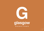 plakat: byplakat glasgow med koordinater - rumba orange-Byer-A1two3