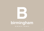 plakat: byplakat birmingham med koordinater - creamy mushroom-Byer-A1two3