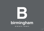 plakat: byplakat birmingham med koordinater - graphic charcoal-Byer-A1two3