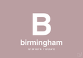 plakat: byplakat birmingham med koordinater - light rose-Byer-A1two3
