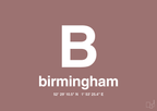 plakat: byplakat birmingham med koordinater - plum-Byer-A1two3