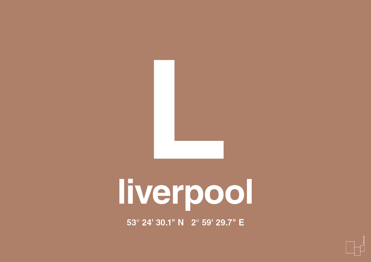 plakat: byplakat liverpool med koordinater - cider spice-Byer-A1two3