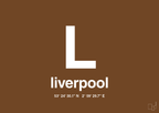 plakat: byplakat liverpool med koordinater - dark brown-Byer-A1two3