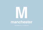 plakat: byplakat manchester med koordinater - heavenly blue-Byer-A1two3