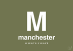 plakat: byplakat manchester med koordinater - secret meadow-Byer-A1two3