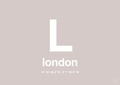 plakat: byplakat london med koordinater - broken beige-Byer-A1two3