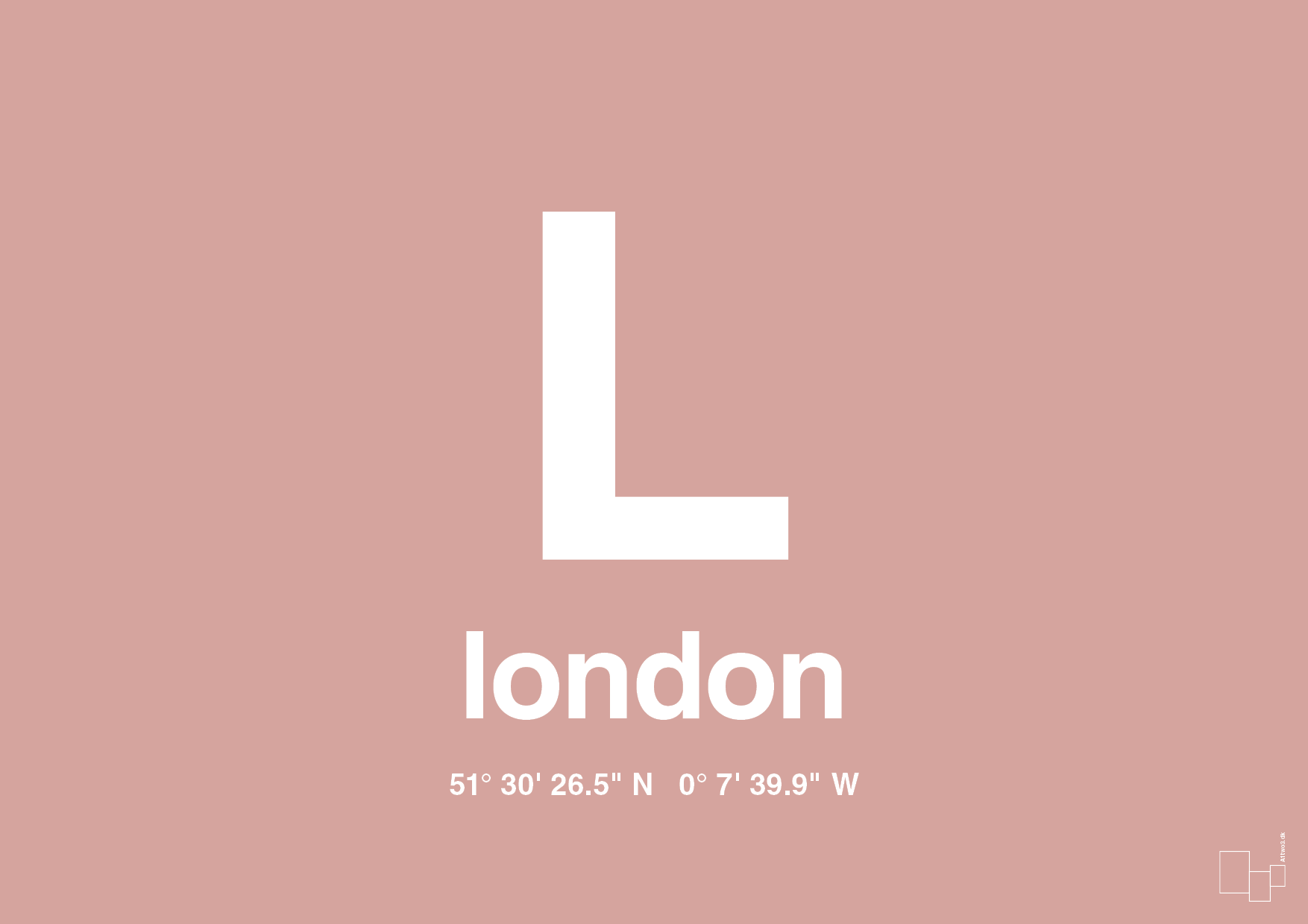 plakat: byplakat london med koordinater - bubble shell-Byer-A1two3