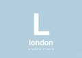 plakat: byplakat london med koordinater - heavenly blue-Byer-A1two3