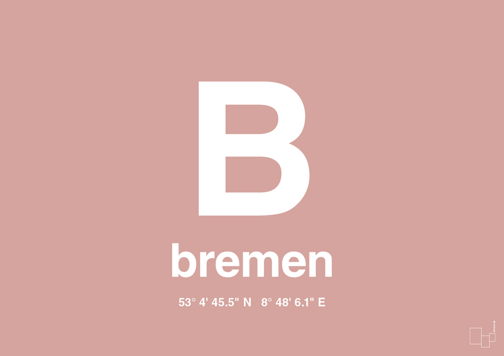 plakat: byplakat bremen med koordinater - bubble shell-Byer-A1two3