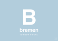 plakat: byplakat bremen med koordinater - heavenly blue-Byer-A1two3