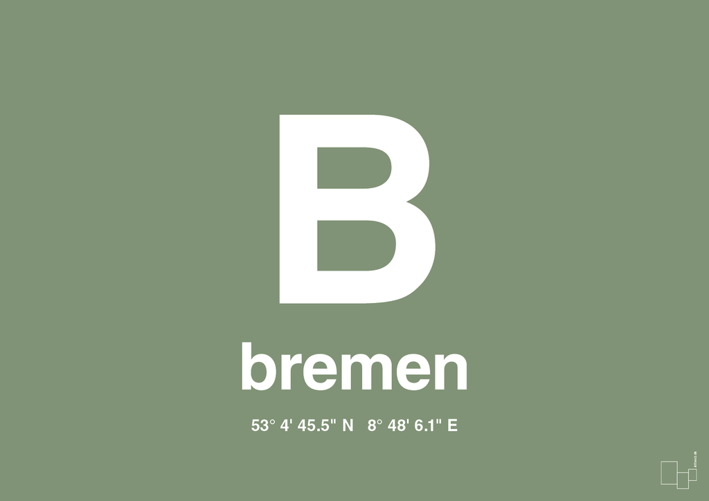 plakat: byplakat bremen med koordinater - jade-Byer-A1two3