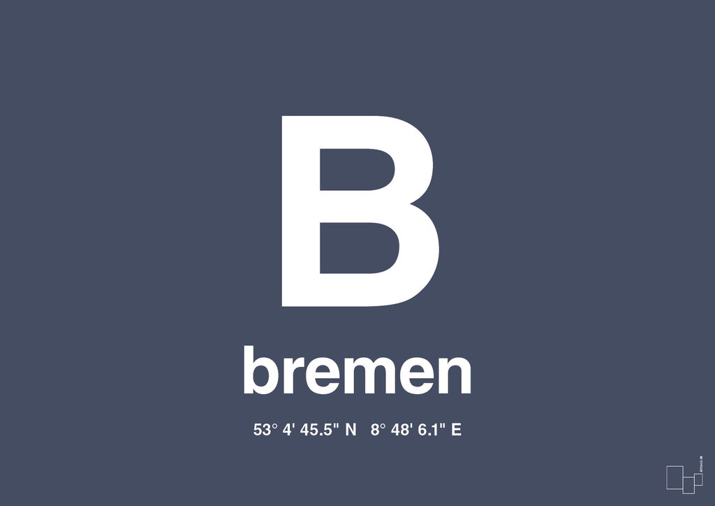 Byplakat bremen med koordinater - petrol-Byer-A1two3