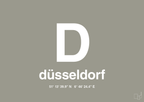 plakat: byplakat düsseldorf med koordinater - battleship gray-Byer-A1two3