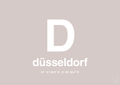 plakat: byplakat düsseldorf med koordinater - broken beige-Byer-A1two3
