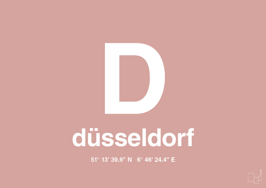 plakat: byplakat düsseldorf med koordinater - bubble shell-Byer-A1two3