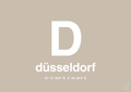 plakat: byplakat düsseldorf med koordinater - creamy mushroom-Byer-A1two3